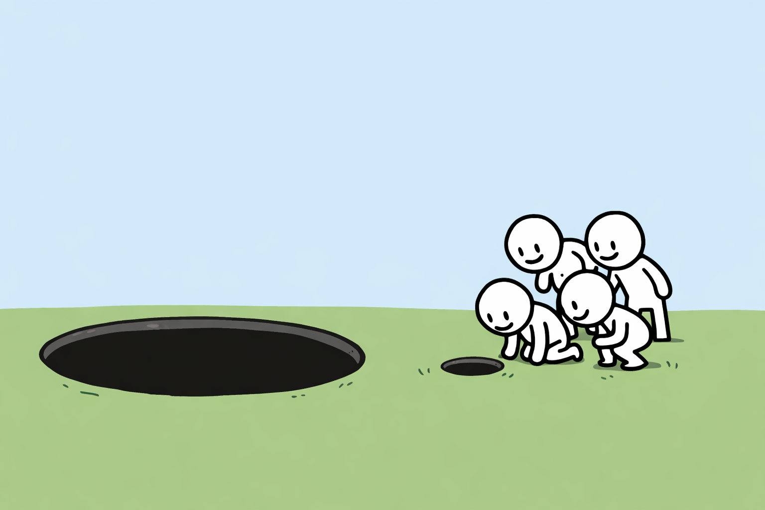 People focusing on small hole ignoring big hole